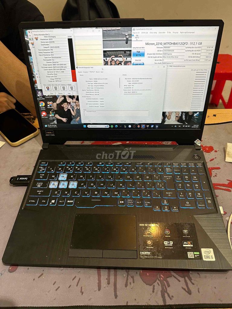 Asus TUF Gaming F15 i5-10th 12GB/512GB GTX 1650. Mua bán Laptop tại Quận Đống Đa Hà Nội được đăng bởi Nam Đường Láng hình 1