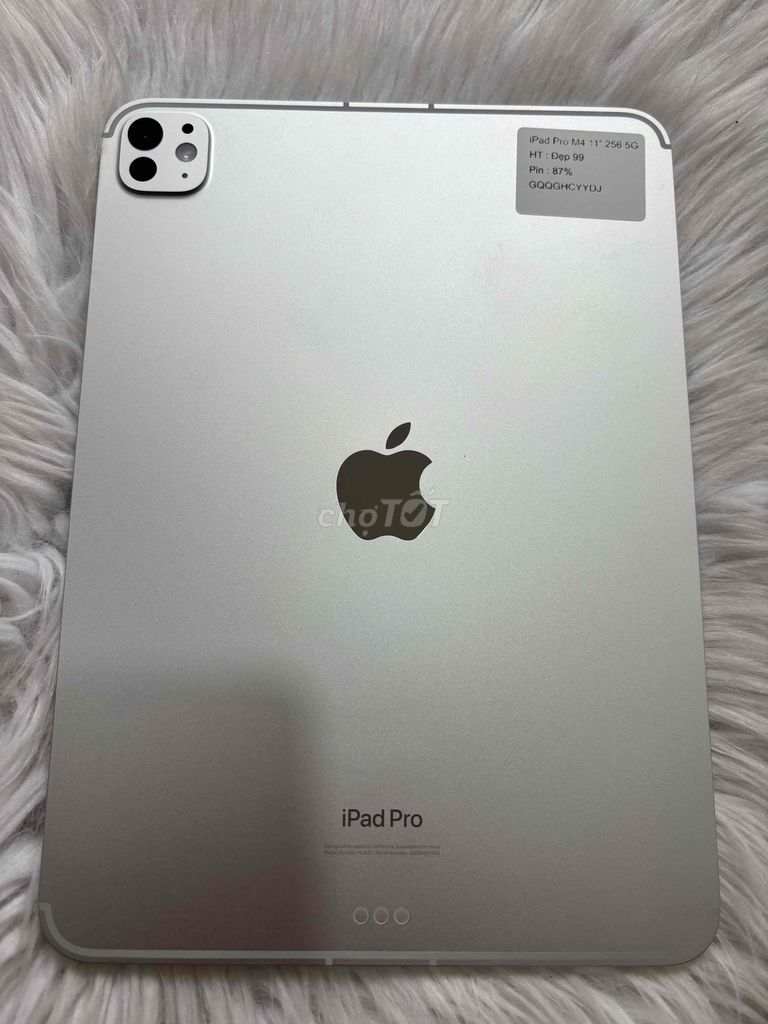 Apple iPad Pro M4 11 inch 256GB 5G Bạc Đã sử dụng. Mua bán Máy tính bảng tại Quận Tân Phú Tp Hồ Chí Minh được đăng bởi Phan Tien Sỹ hình 1
