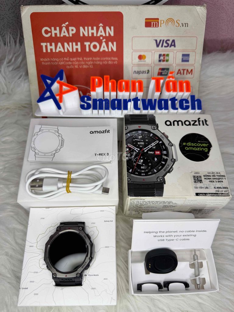 Amazfit T-Rex 3 Đen bh 4/1/2027 full box. Mua bán Thiết bị đeo thông minh tại Quận Tân Phú Tp Hồ Chí Minh được đăng bởi Phan Tấn SmartWatch hình 1