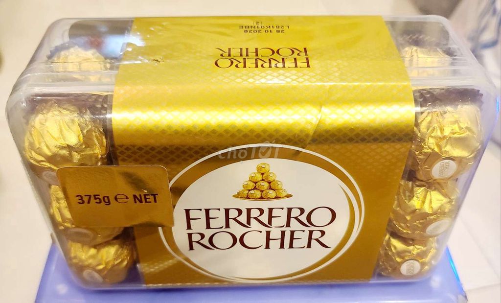 Ferrero Rocher Chocolate 375gr 30 viên. Mua bán Đồ ăn, thực phẩm và các loại khác tại Quận Bình Thạnh Tp Hồ Chí Minh được đăng bởi Hữu Lộc hình 1