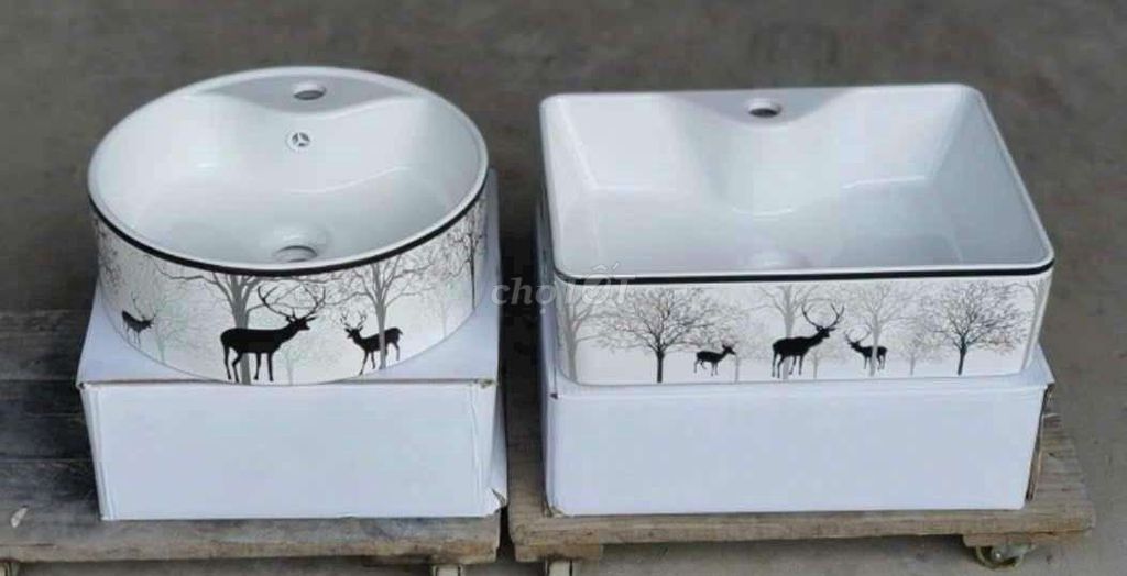 LAVABO HOA VĂN ĐẶT BÀN ĐÁ