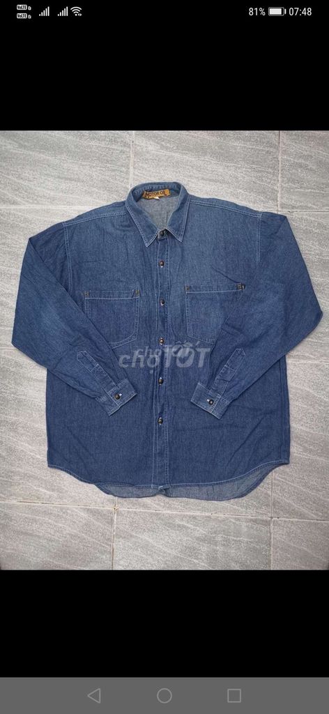 Áo sơmi khoác Motor Oil Denim Xanh dương. Mua bán Quần áo tại Quận Gò Vấp Tp Hồ Chí Minh được đăng bởi Hàng 2handsgood hình 1