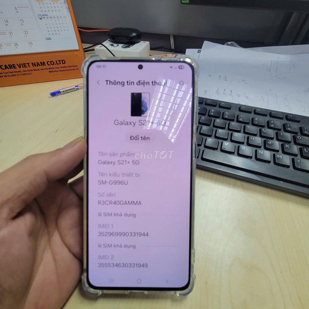 Samsung S21plus 5G 8GB/128GB 2sim mỹ zin99%. Mua bán Điện thoại tại Thành phố Thuận An Bình Dương được đăng bởi  trường hình 1