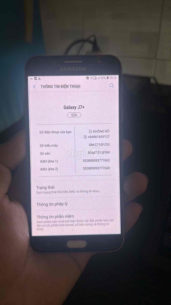 Samsung Galaxy J7+ Vàng. Mua bán Điện thoại tại Quận Gò Vấp Tp Hồ Chí Minh được đăng bởi Nguyễn Minh Hiếu hình 1