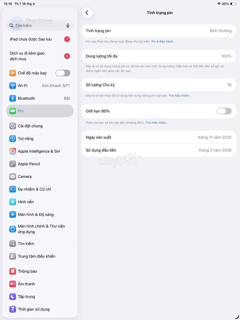 Apple iPad Air 13-inch (M3) 128GB Bạc. Mua bán Máy tính bảng tại Quận 12 Tp Hồ Chí Minh được đăng bởi Điệp Dương hình 1