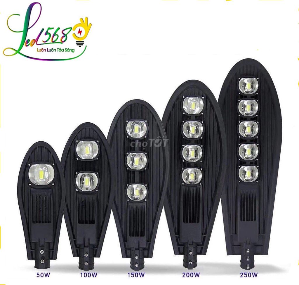 Đèn led đường hình chiếc lá 30w 50w 100w 150w 200w