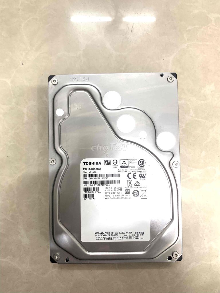 Ổ cứng Toshiba MD04ACA400 4TB Đã sử dụng. Mua bán Linh kiện (RAM, Card...) tại Quận Tân Phú Tp Hồ Chí Minh được đăng bởi Nguyễn Phong hình 1