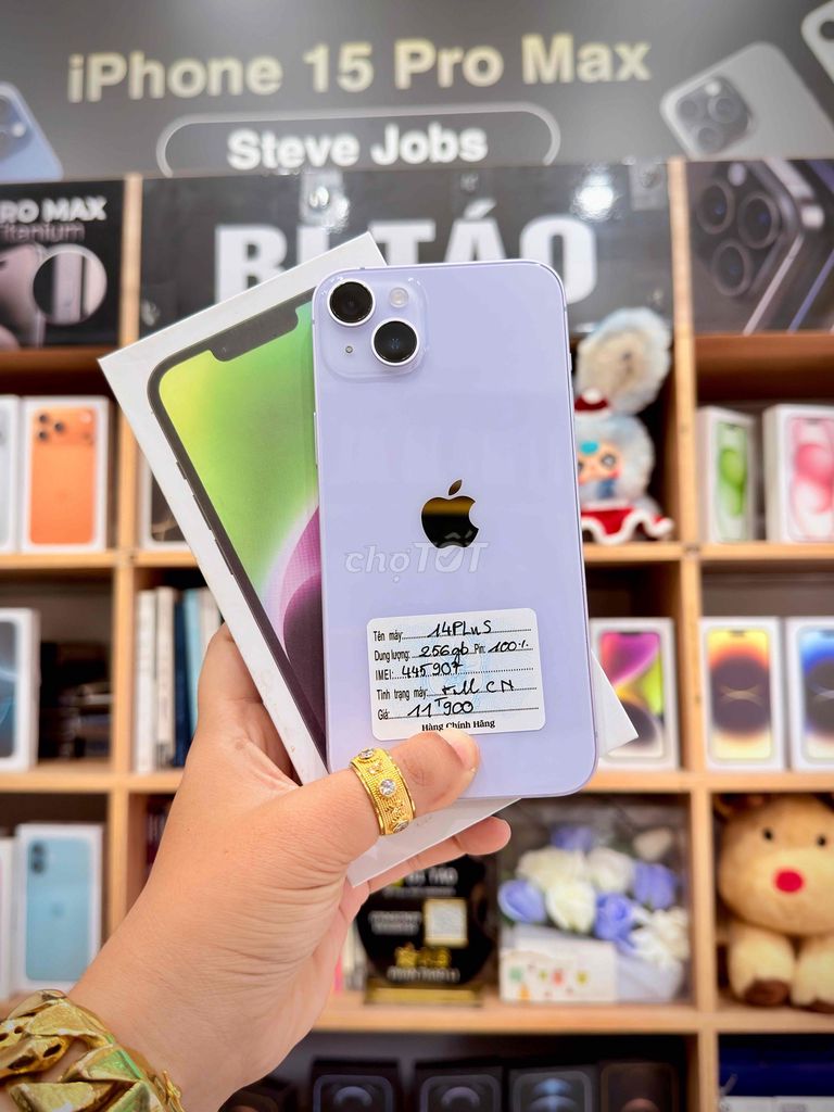 Apple iPhone 14 Plus 256GB Tím. Mua bán Điện thoại tại Thành phố Long Xuyên An Giang được đăng bởi Bi Táo Store hình 1