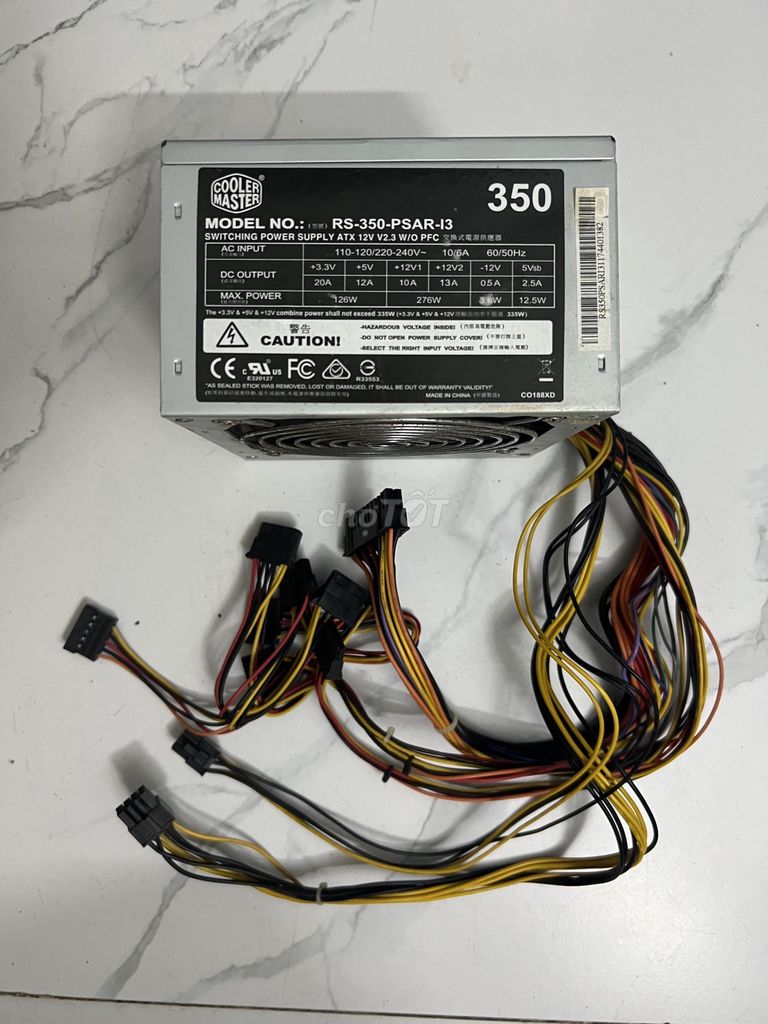 Nguồn máy tính Cooler Master RS-350-PSAR-I3 350W.. Mua bán Linh kiện (RAM, Card...) tại Quận Tây Hồ Hà Nội được đăng bởi MayTinhGiaReHaNoi hình 1
