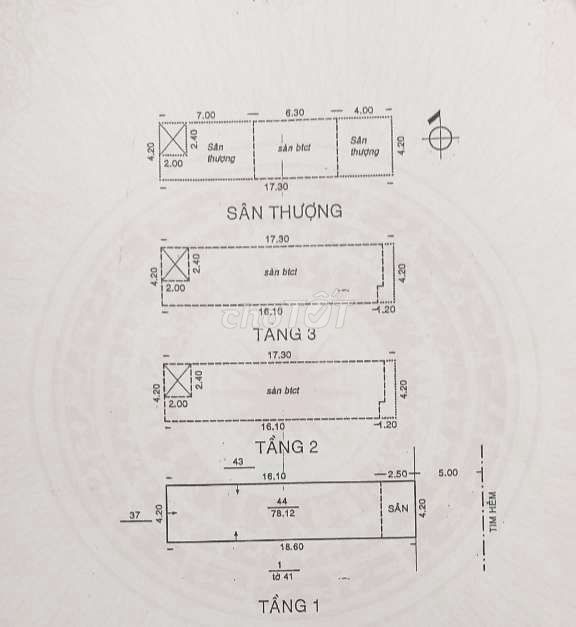 Khu Biệt Thự sát mặt tiền Đường 10m 79m 3 Tầng .