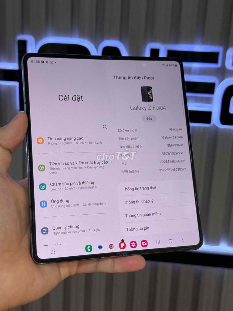 Samsung Galaxy Z Fold4 Xám. Mua bán Điện thoại tại Thành phố Biên Hòa Đồng Nai được đăng bởi Le hoang thinh hình 1