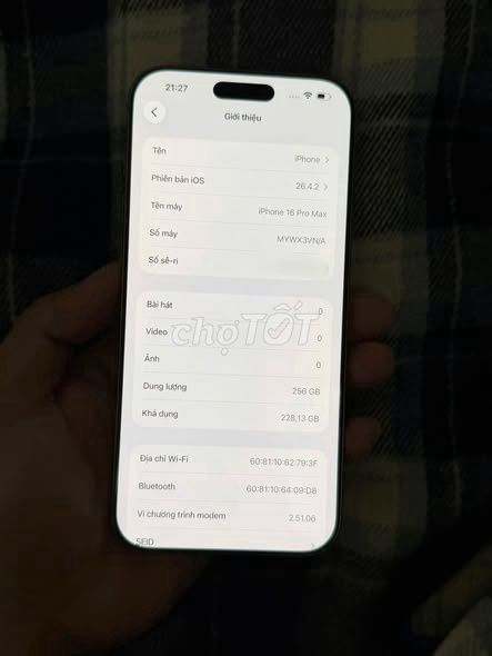 Apple iPhone 16 Pro Max 256GB Vàng 94%. Mua bán Điện thoại tại Quận 1 Tp Hồ Chí Minh được đăng bởi Hội Đồ Điện Tử hình 1