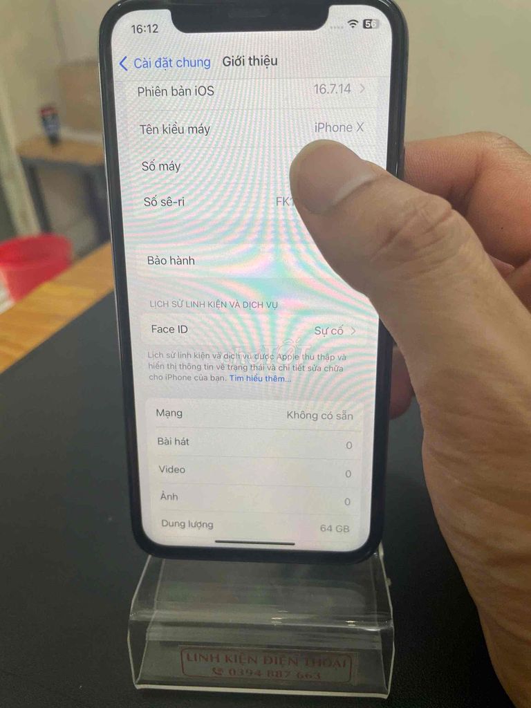 Apple iPhone X 64GB Đen Mất Face ID Cũ. Mua bán Điện thoại tại Quận Đống Đa Hà Nội được đăng bởi Shop điện thoại cũ hình 1