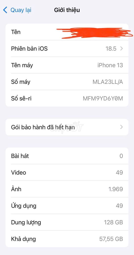 iPhone 13 128GB. Mua bán Điện thoại tại Quận Nam Từ Liêm Hà Nội được đăng bởi Mẹ Bin hình 1