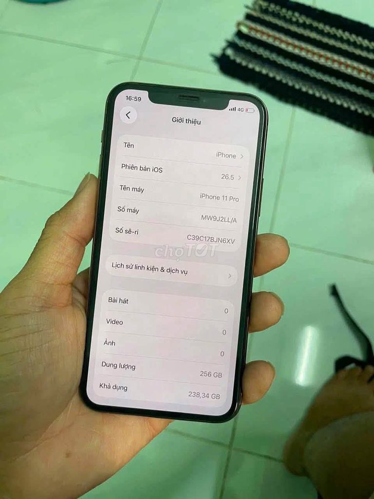 Apple iPhone 11 Pro 256GB Vàng đã thay pin. Mua bán Điện thoại tại Quận 5 Tp Hồ Chí Minh được đăng bởi Hội Đồ Điện Tử hình 1
