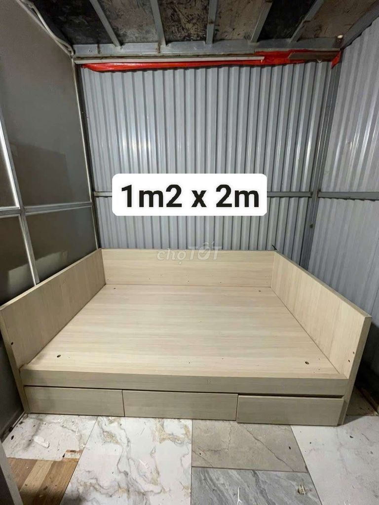 Giường ngủ 1m2x2m có ngăn kéo. Mua bán Giường, chăn ga gối nệm tại Quận Hà Đông Hà Nội được đăng bởi Vũ văn khương hình 1