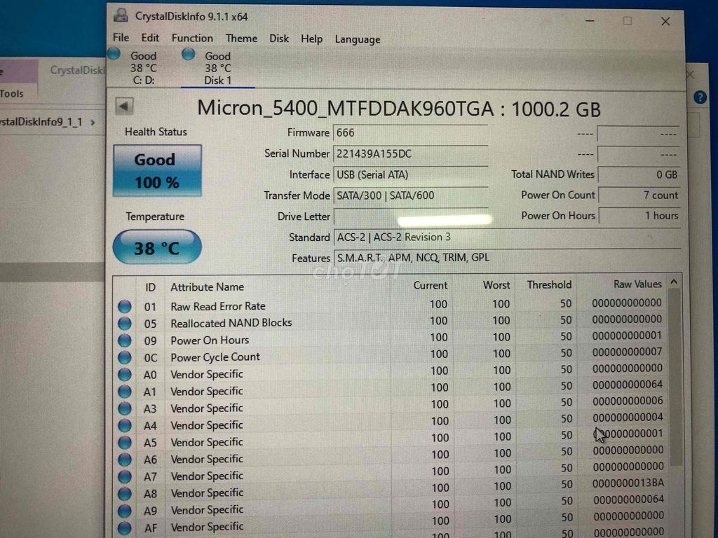 SSD MICRON 5400 pro 960gb