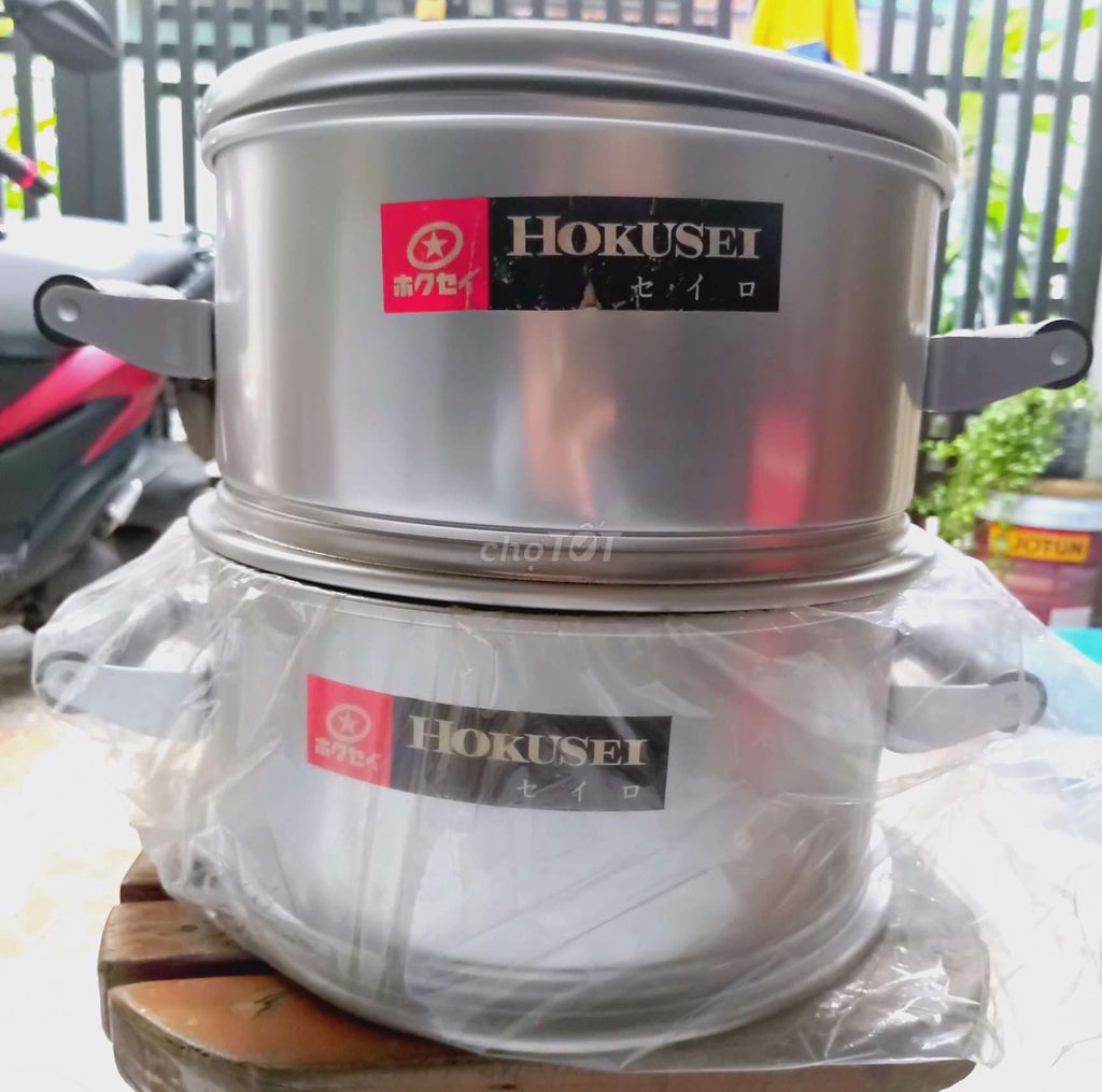 Nồi hấp nhật bãi: Hokusei Nhôm anodized Bạc. Mua bán Dụng cụ nhà bếp tại Quận Bình Tân Tp Hồ Chí Minh được đăng bởi Nhat Tan hình 1