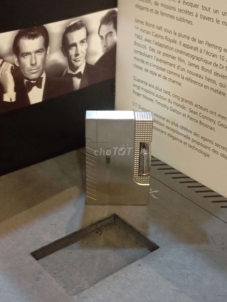 Bật lửa S.T. Dupont James Bond 007 Bạc palladium. Mua bán Đồ sưu tầm, đồ cổ tại Quận 1 Tp Hồ Chí Minh được đăng bởi Phú Đồ Cổ hình 1