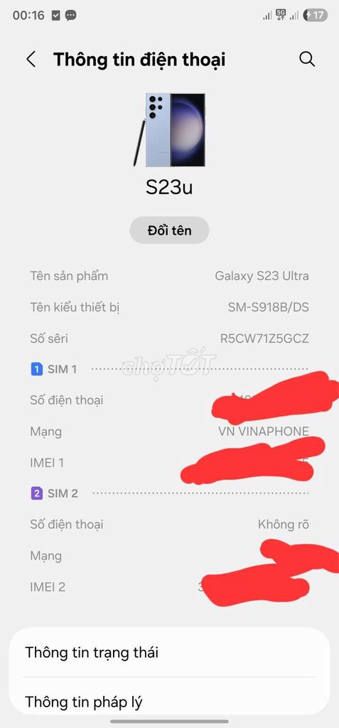 Samsung Galaxy S23 Ultra 256GB Sky Blue. Mua bán Điện thoại tại Thành phố Bến Tre Bến Tre được đăng bởi Nguyễn Bình hình 1