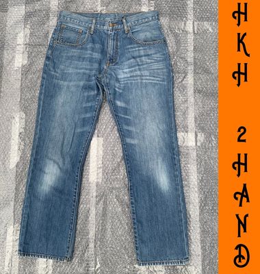 FREESHIP-Jeans nam NHẬT xanh, cứng vừa-sz 32 eo 84