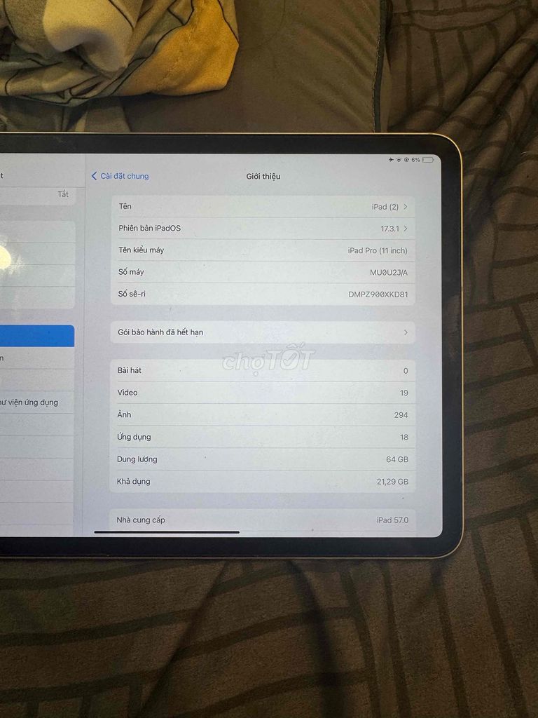 iPad Pro 2018 64GB pass lại 99%. Mua bán Máy tính bảng tại Quận Long Biên Hà Nội được đăng bởi Lê phú vinh hình 1