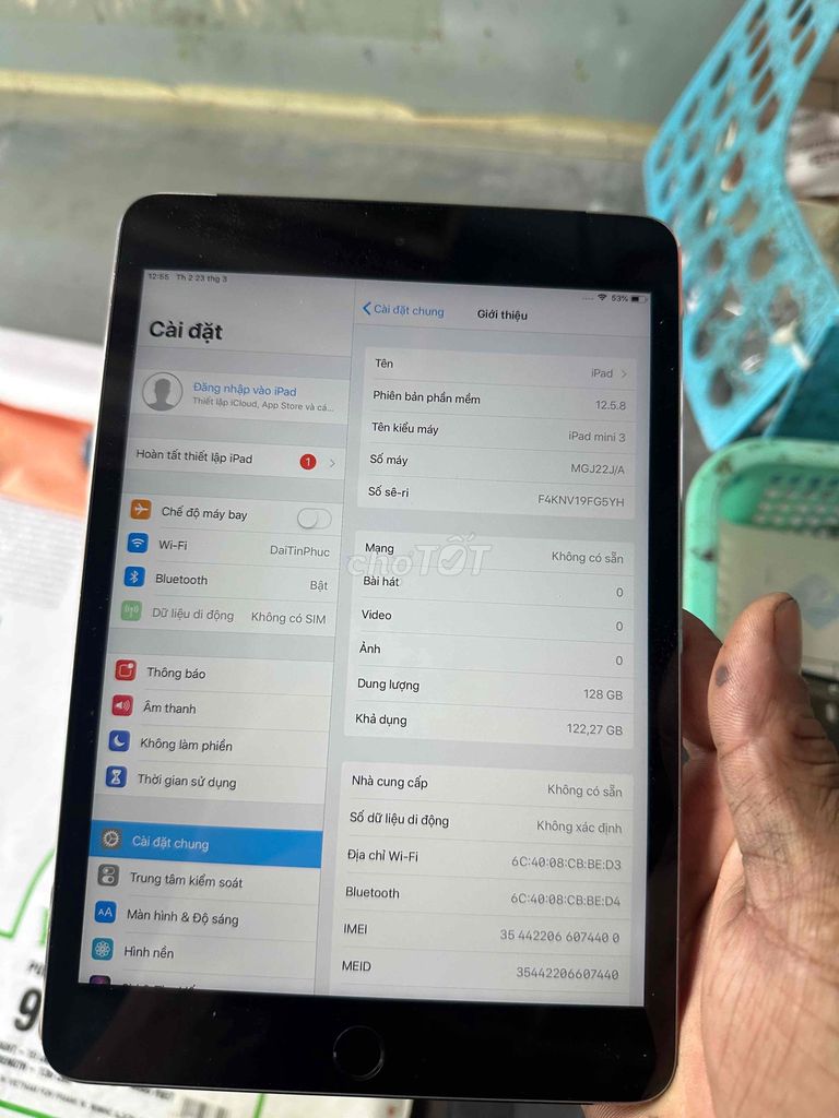 Apple iPad mini 3 128GB Xám. Mua bán Máy tính bảng tại Quận Bình Tân Tp Hồ Chí Minh được đăng bởi Hau chua hình 1