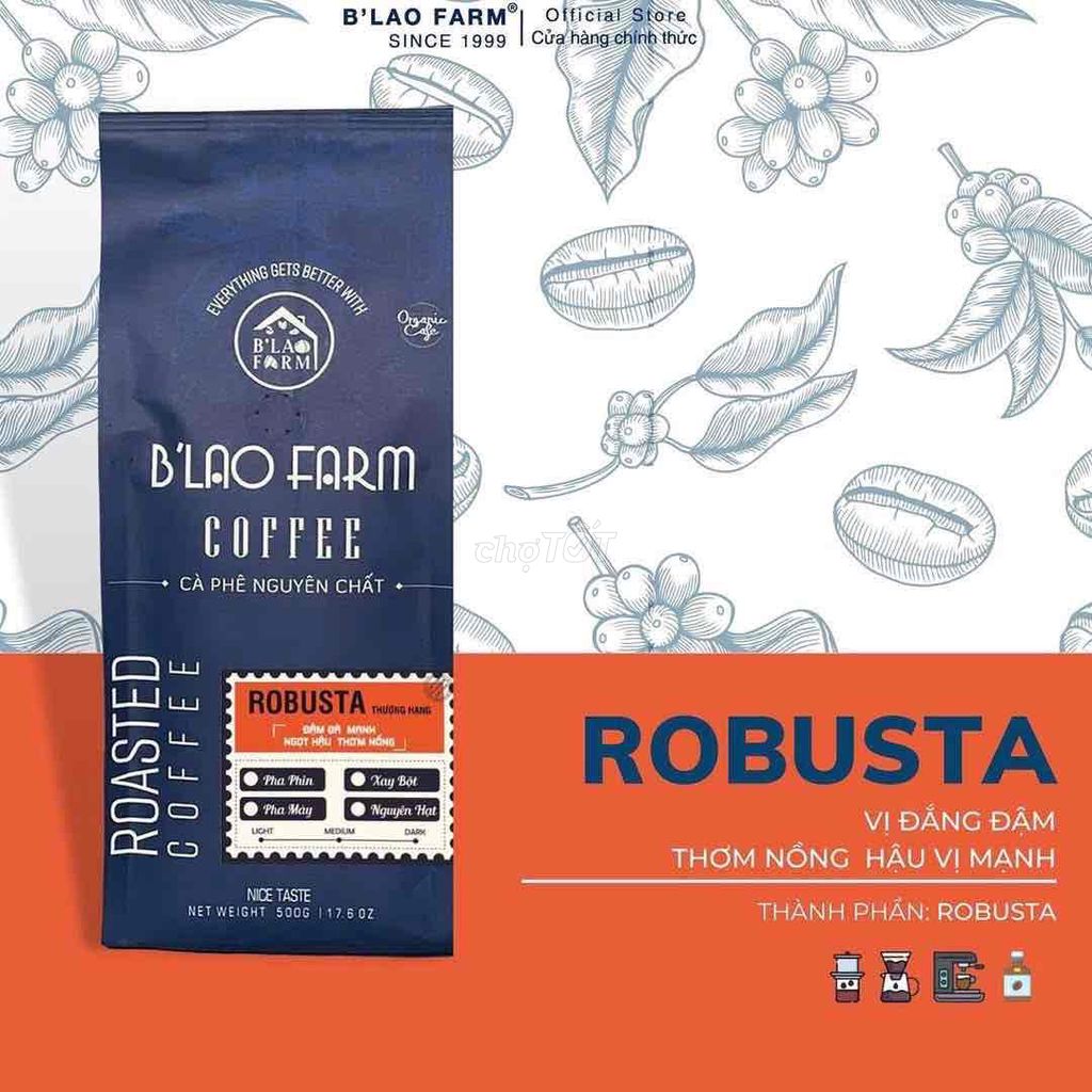 Cà phê rang mộc BLao Farm Robusta S18. Mua bán Đồ ăn, thực phẩm và các loại khác tại Thành phố Thủ Đức Tp Hồ Chí Minh được đăng bởi Blao Farm Việt Nam hình 1