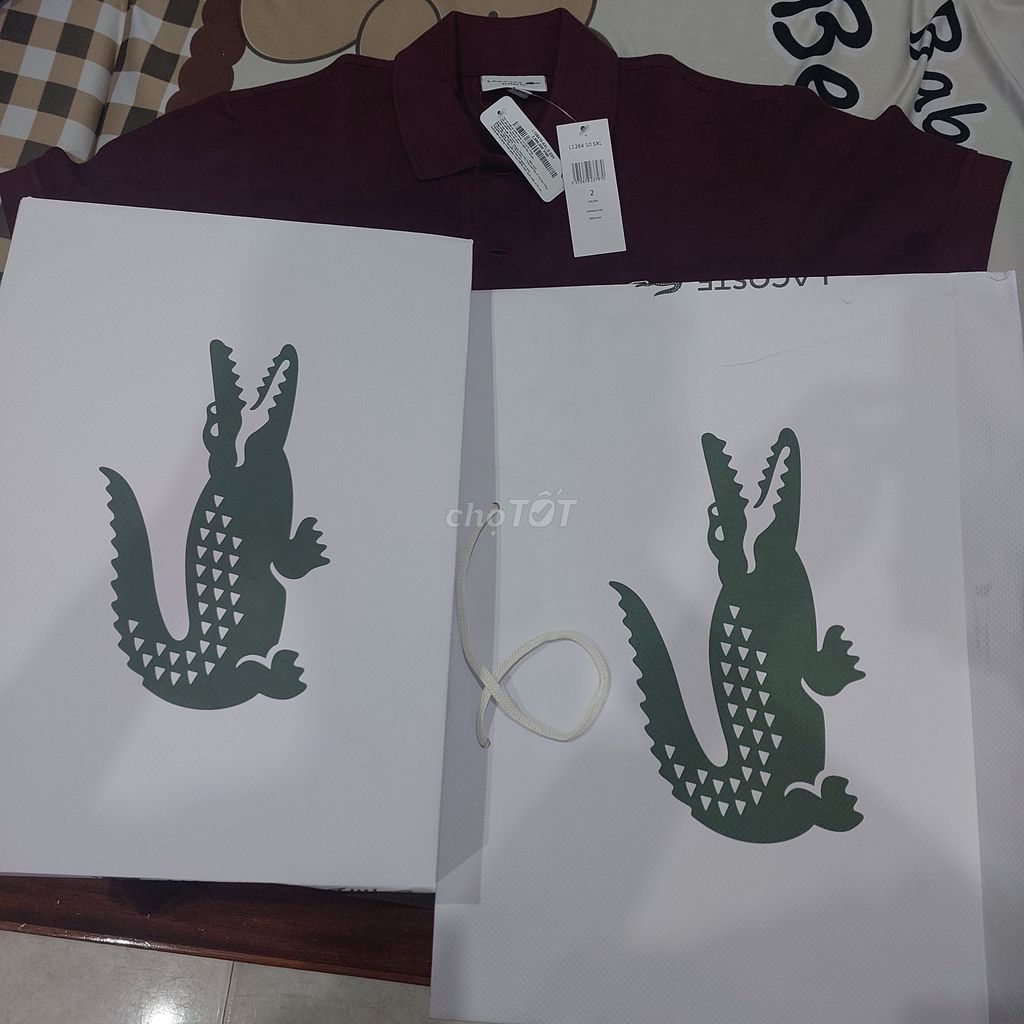 Áo thun cá sấu Lacoste chính hãng size nhỏ SXL