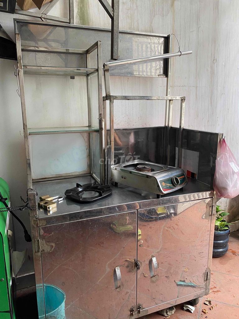 Xe bánh mì chả cá Inox có bộ ép chả &đủ dụng cụ kd. Mua bán Đồ chuyên dụng, Giống nuôi trồng tại Quận Bình Thạnh Tp Hồ Chí Minh được đăng bởi Vũ Phạm hình 1