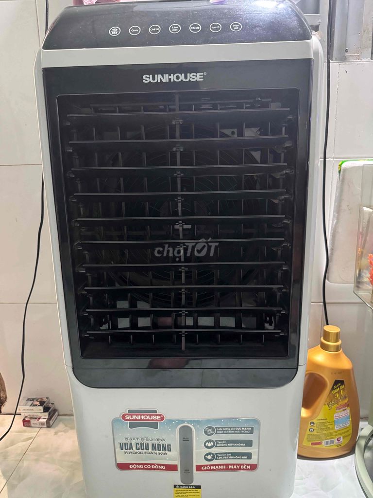 Quạt điều hòa SUNHOUSE Trắng Đen. Mua bán Quạt tại Thị xã Tân Uyên Bình Dương được đăng bởi si chum hình 1