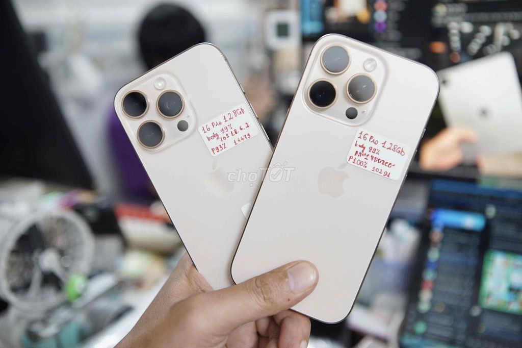 iPhone 16 Pro 128GB sa mạc - q.tế có sim pin93-100. Mua bán Điện thoại tại Quận 5 Tp Hồ Chí Minh được đăng bởi Lê Trọng Tấn hình 1