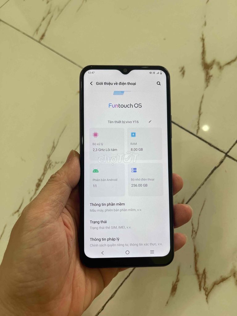 Bán Vivo Y16 Ram8/256 pin 5000 zin xấu. Mua bán Điện thoại tại Quận Hà Đông Hà Nội được đăng bởi Mạnh Mobile hình 1