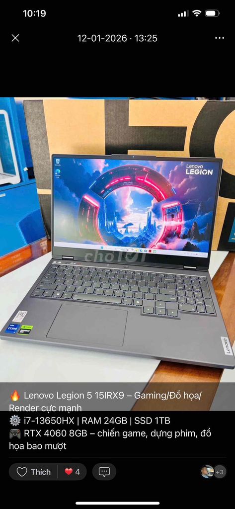 💻 Lenovo Legion 5 i7-13650HX | RTX 4060 | Giá 24tr. Mua bán Laptop tại Thành phố Biên Hòa Đồng Nai được đăng bởi TRƯƠNG HUY HOÀNG hình 1