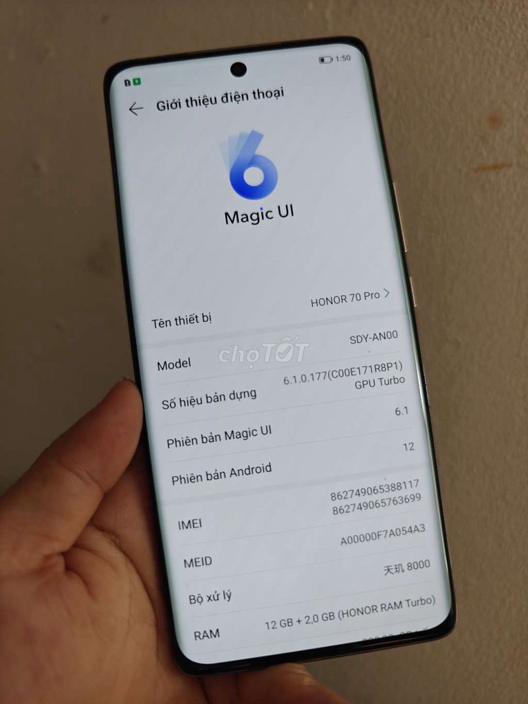 Honor 70 Pro Ram 12/256Gb. Mua bán Điện thoại tại Quận Gò Vấp Tp Hồ Chí Minh được đăng bởi Bii hình 1