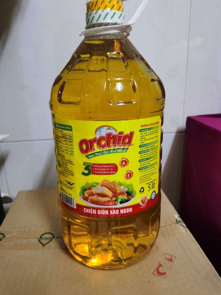 Thanh lý 8 bình dầu ăn Orchid 5L HSD 2027. Mua bán Đồ ăn, thực phẩm và các loại khác tại Quận 8 Tp Hồ Chí Minh được đăng bởi Nguyên hình 1