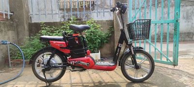 Xe đạp điện Nijia Winter màu đỏ đen