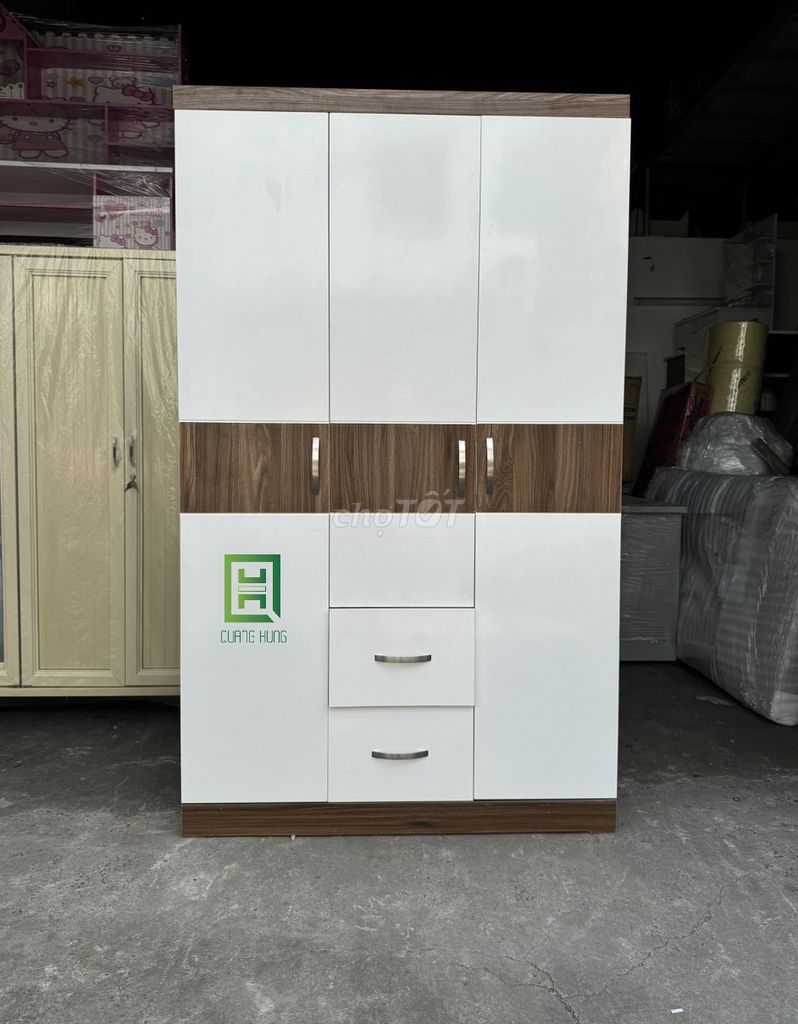 Tủ quần áo Gỗ MDF Nâu giá rẻ/// tủ gỗ MDF/// tủ. Mua bán Tủ, kệ gia đình tại Huyện Vĩnh Cửu Đồng Nai được đăng bởi Nội Thất Quang Hùng TD hình 1