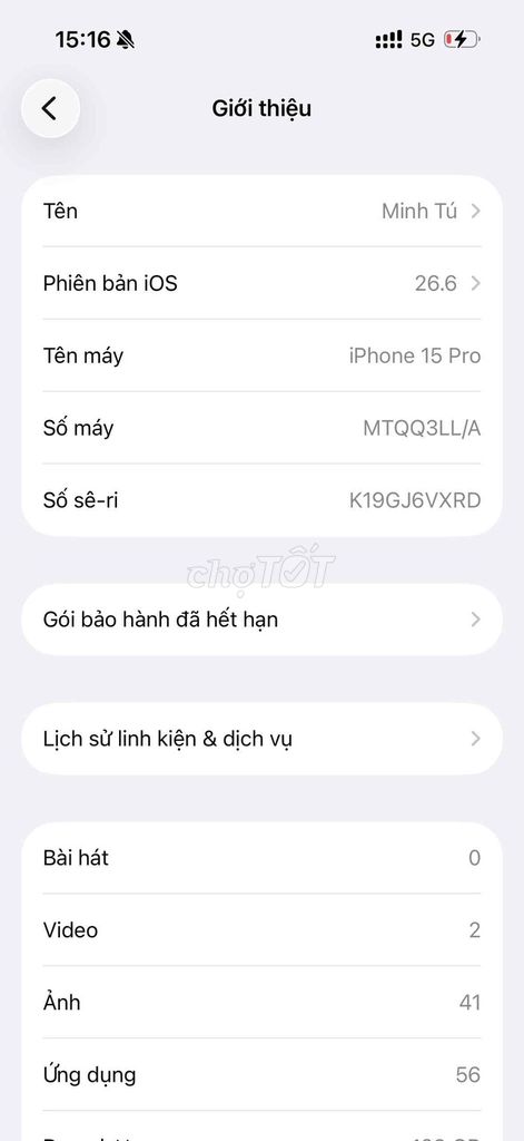 Apple iPhone 15 Pro lock eSIM 2 SIM OLED GL. Mua bán Điện thoại tại Quận Bình Tân Tp Hồ Chí Minh được đăng bởi MT hình 1