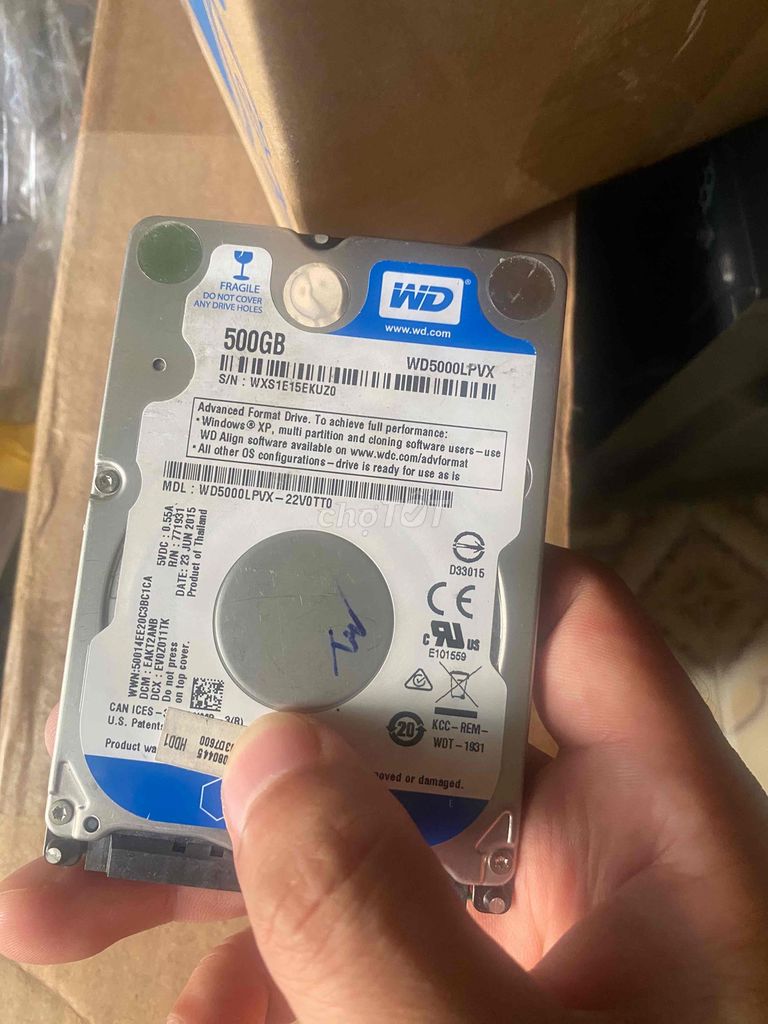 Ổ cứng WD 500GB 2.5 inch SATA Laptop, PC Camera. Mua bán Linh kiện (RAM, Card...) tại Quận 4 Tp Hồ Chí Minh được đăng bởi Trần Phú hình 1