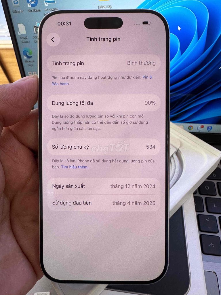 Apple iPhone 16 Pro 128GB Trắng 99%. Mua bán Điện thoại tại Quận 6 Tp Hồ Chí Minh được đăng bởi QUỐC THIÊN BÁN GÓP 0 ĐỒNG  hình 1