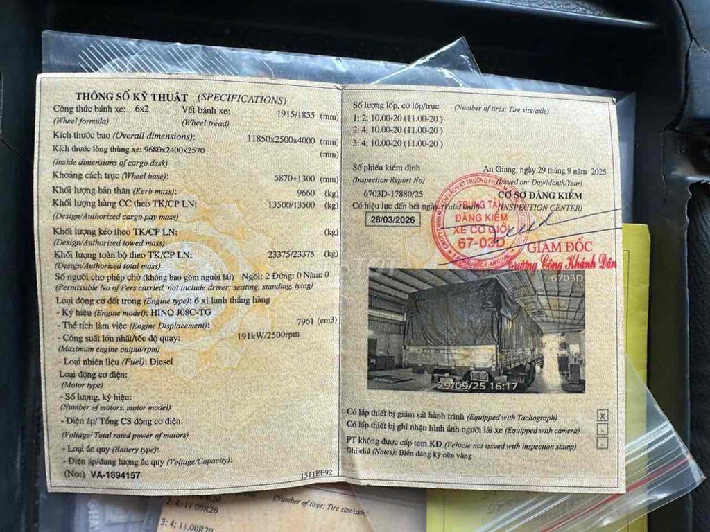 Hino FL 3 chân sx 2007 và 2008. Mua bán Xe tải, xe ben tại Thành phố Thuận An Bình Dương được đăng bởi ĐÔNG DONGFENG AUTO hình 11