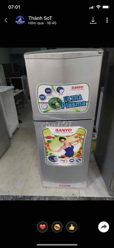 bán tủ lạnh sanyo có ship chạy tốt tủ 120l
