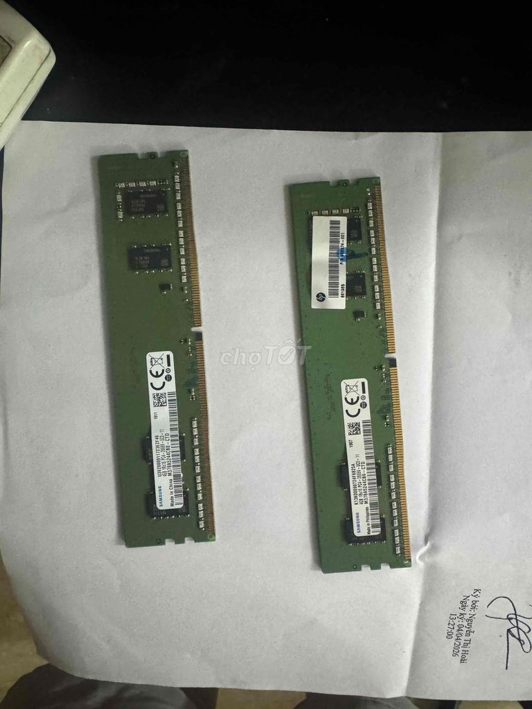 Thanh lý Ram 4GB D4 Bus 2666 ( 2 thanh ) dùng OK. Mua bán Linh kiện (RAM, Card...) tại Thành phố Việt Trì Phú Thọ được đăng bởi Linh Phương Nguyễn hình 1
