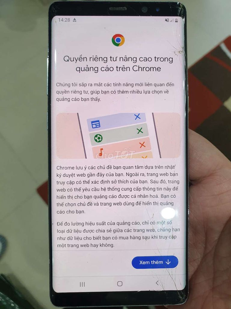 Samsung Note 8 64GB Vỡ màn, ám nhẹ. Mua bán Điện thoại tại Quận Thanh Xuân Hà Nội được đăng bởi Khanh hình 1