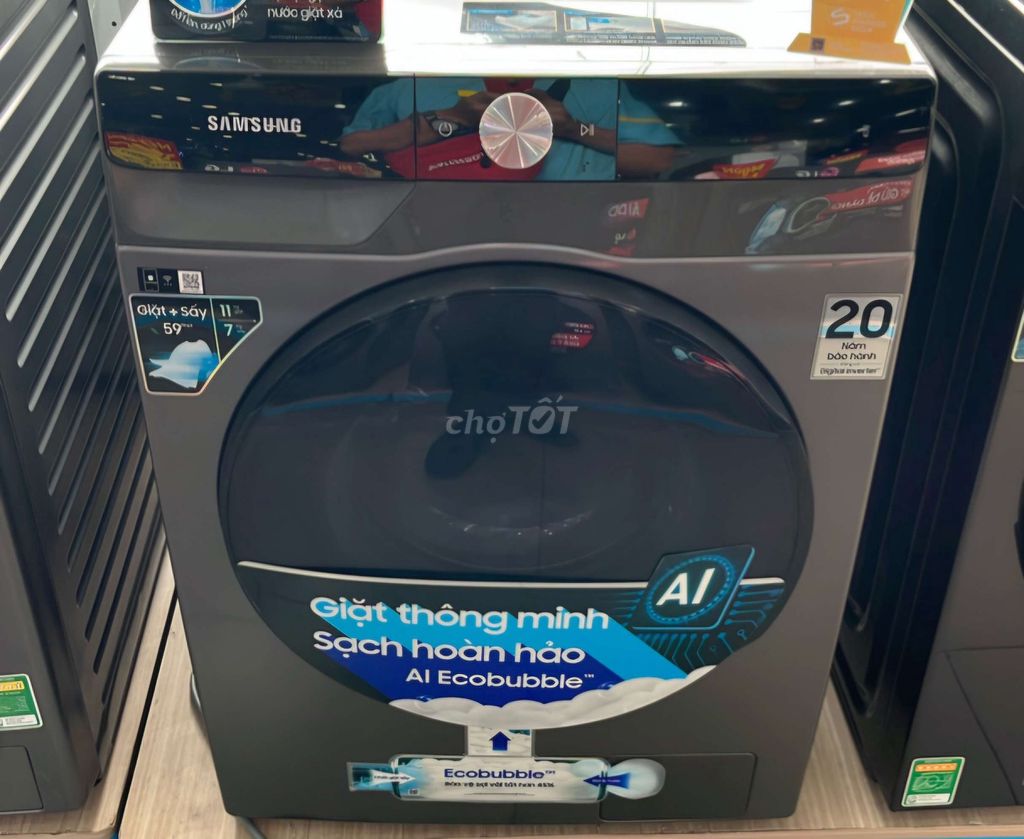 Máy giặt 11kg sấy 7kg Samsung WD11T734DBX/SV MỚI💯%. Mua bán Máy giặt tại Quận 1 Tp Hồ Chí Minh được đăng bởi Xì Trum Vân hình 1