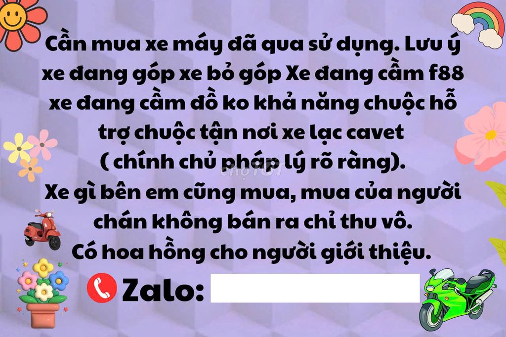 THU MUA XE ĐANG CẦM-GÓP-CÀVET XE NÀO CŨNG MUA. Mua bán Xe máy tại Thành phố Biên Hòa Đồng Nai được đăng bởi MUAXEMÁYCŨ hình 2