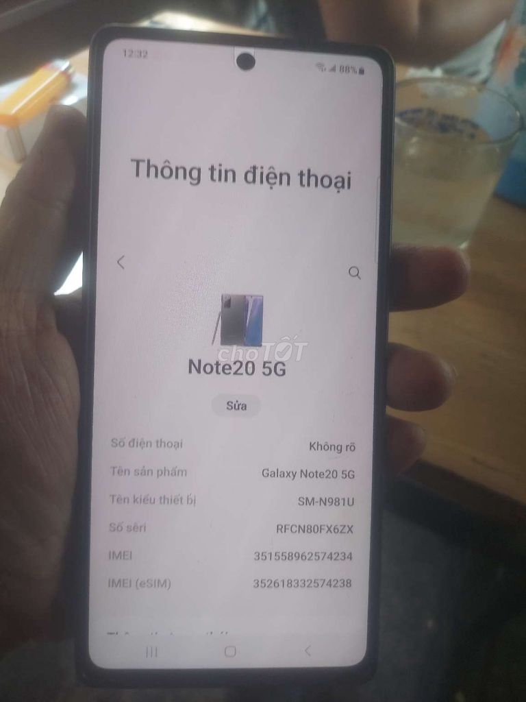 Samsung Galaxy Note20 5G 128GB Đen. Mua bán Điện thoại tại Quận 8 Tp Hồ Chí Minh được đăng bởi kim hương hình 1