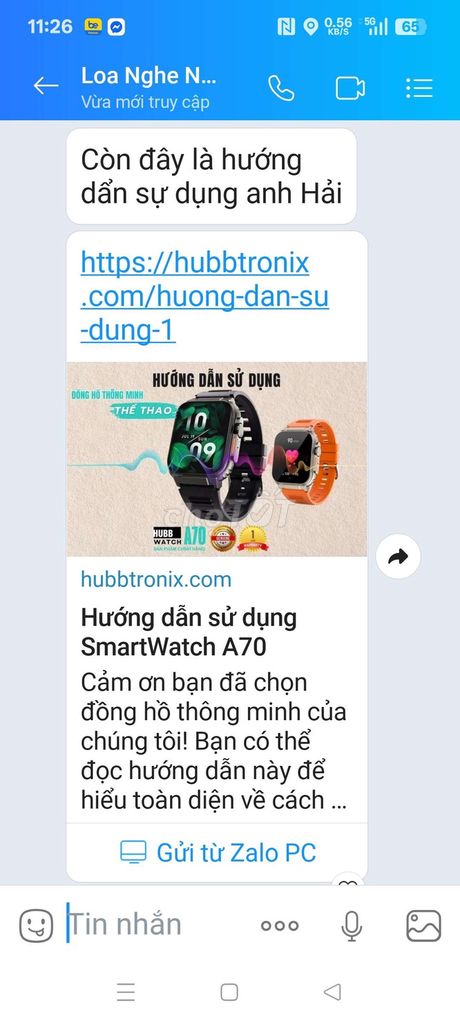 Đồng hồ thông minh Hubbtronix A70 Đen. Mua bán Thiết bị đeo thông minh tại Quận Sơn Trà Đà Nẵng được đăng bởi Nguyễn văn Hải  hình 1