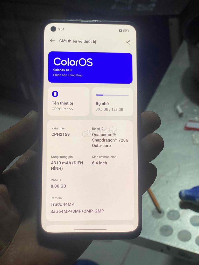 OPPO Reno5 128GB Tím. Mua bán Điện thoại tại Huyện Bình Chánh Tp Hồ Chí Minh được đăng bởi phan quang hình 1